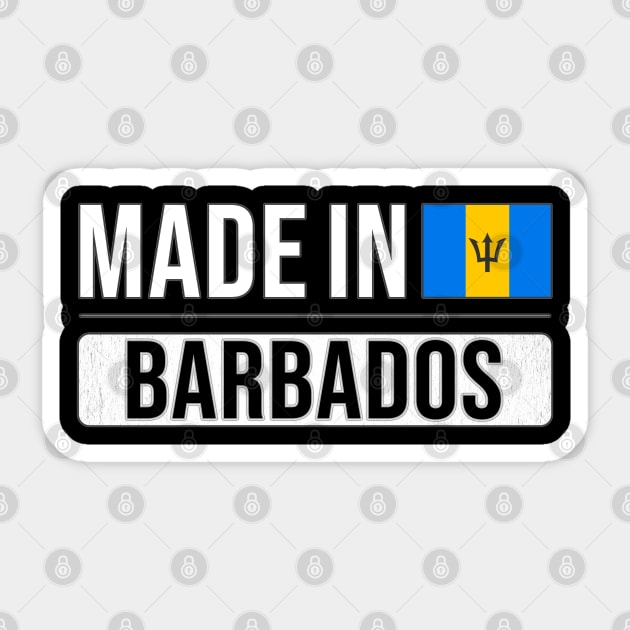 Made In Barbados - Gift for Barbadian With Roots From Barbados Sticker by Country Flags